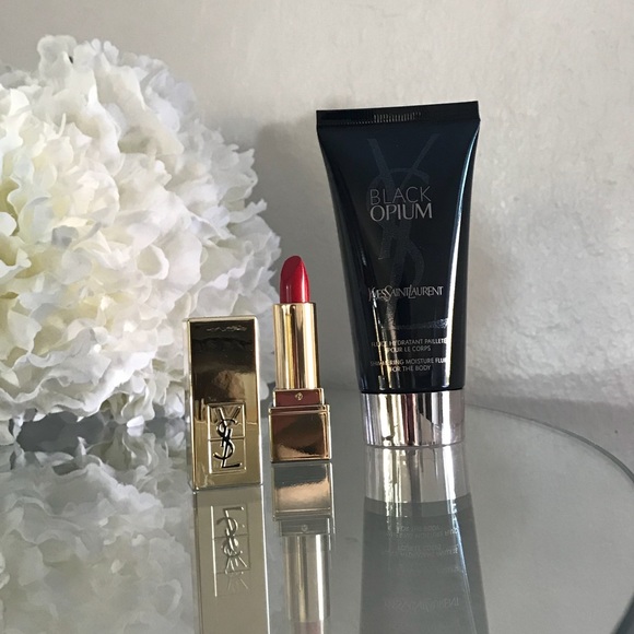 Yves Saint Laurent Red Lipstick And Moisturizer - Picture 3 of 7